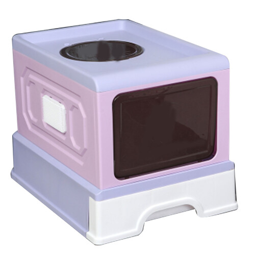 Foldable Cat Litter Box Drawer Type Prevents