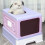 Foldable Cat Litter Box Drawer Type Prevents 8