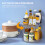 Transparent Double Layer Rotatable Kitchen Organizer 23.521.6cm 11