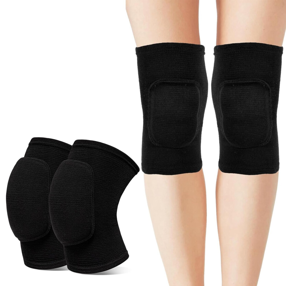 Knee Pads for Volleyball - Pack of 2 Breathable Soft Thickening Sponge Knee Pads for Men and Women, Black-image-OPC-PJNC8KV-NEW