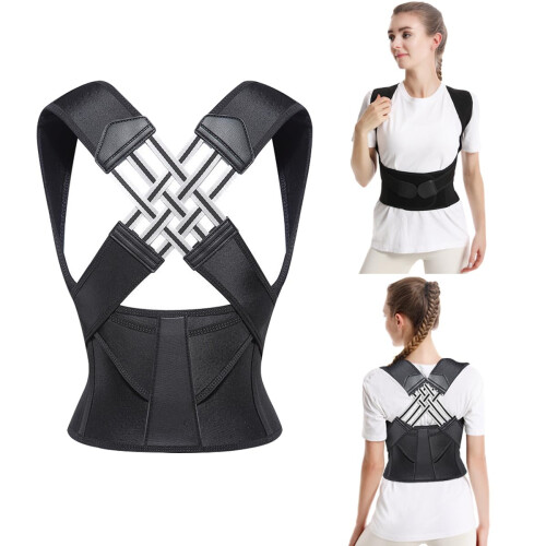 Adjustable Back Posture Belt for Men and Women, Breathable Shoulder Strap Posture Corrector, Size M for Back, Neck, and Shoulder Support