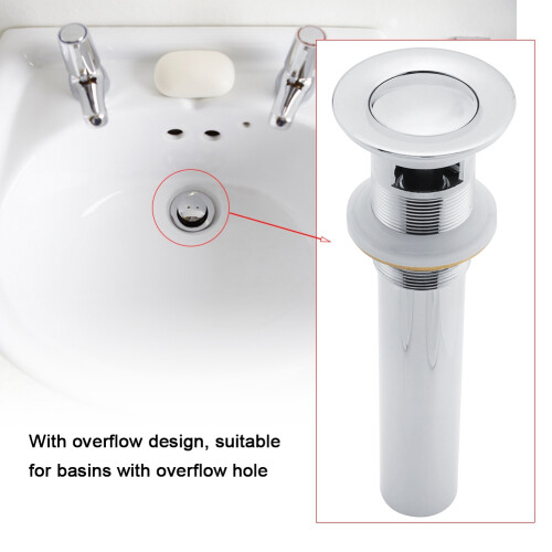 G1-1/4" Brass Bathroom Basin Sink Pop Up Drain 1