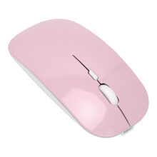 Ratón inalámbrico 2.4G rosa 120mAh 10m alcance 1600DPI