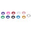 Ösen-Set 10 mm bunte Metallösen 5