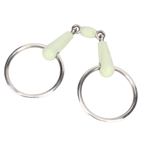 Horse Mouth Bit Stainless Steel Ring Middle Rubber