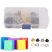 5mm Ösenwerkzeug-Set Mehrfarbig Robuste Konstruktion Eisen Kupfer Ösen-Set mit AufbewahrungsBox für Hosen Taschen Hüte Gürtel