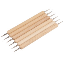 6-teiliges Doppelend-Dotting-Stylus-Set – Holz & Stahl