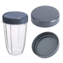 Replacement Parts for Juicer - 2 Pack Juicer Cup Fresh Lid with Rubber Seal for Nutribullet 600W 900W Grey
