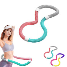 Weighted Fitness Hula Hoop for Adults, Three-Color, Portable, Foldable Design, Soft Spring Hoop for Core Training, Indoor Use, 1 kg