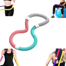 Improved Soft Spring Exercise Hoop for Adults, Portable Non-Damaging Fitness Circle, 1.3 kg Foldable Design for Home and Travel