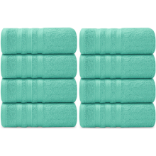 Pack of 8 Big Super Jumbo Bath Sheets 100x200 cm Premium Egyptian Cotton XL Bath Towels (Mint)