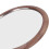Multi-Directional Walnut & Stainless Steel Coffee Reflective Mirror, 6cm Diameter 5