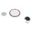 Multi-Directional Walnut & Stainless Steel Coffee Reflective Mirror, 6cm Diameter 3