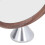 Multi-Directional Walnut & Stainless Steel Coffee Reflective Mirror, 6cm Diameter 6
