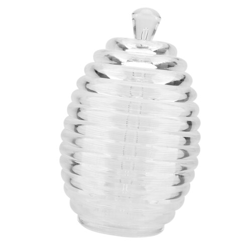 265ml Transparent Beehive shaped Honey Jar with 1