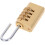 Code Padlock - Brass Mini 4-Digit Combination Lock for Travel Luggage, Resettable Security Padlocks for Bags 4
