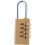 Code Padlock - Brass Mini 4-Digit Combination Lock for Travel Luggage, Resettable Security Padlocks for Bags 2