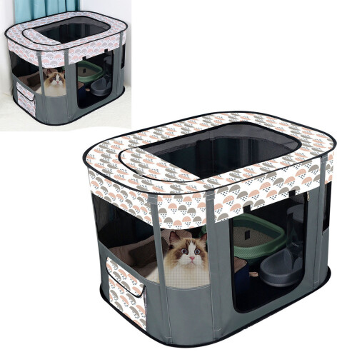 Foldable Cat House Removable Skylight Breathable 1