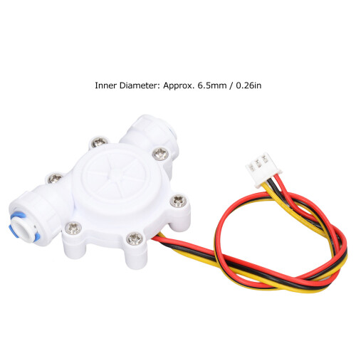 Sensor de caudal de agua 0.2-8L/min G1/4in DC3.5-24V 2