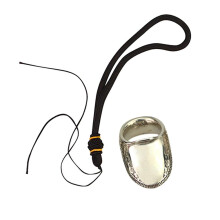 Premium Tibetan Silver Archery Finger Guard for Hunting - Handmade, Vintage Texture, Various Sizes for Traditional Eastern Archery