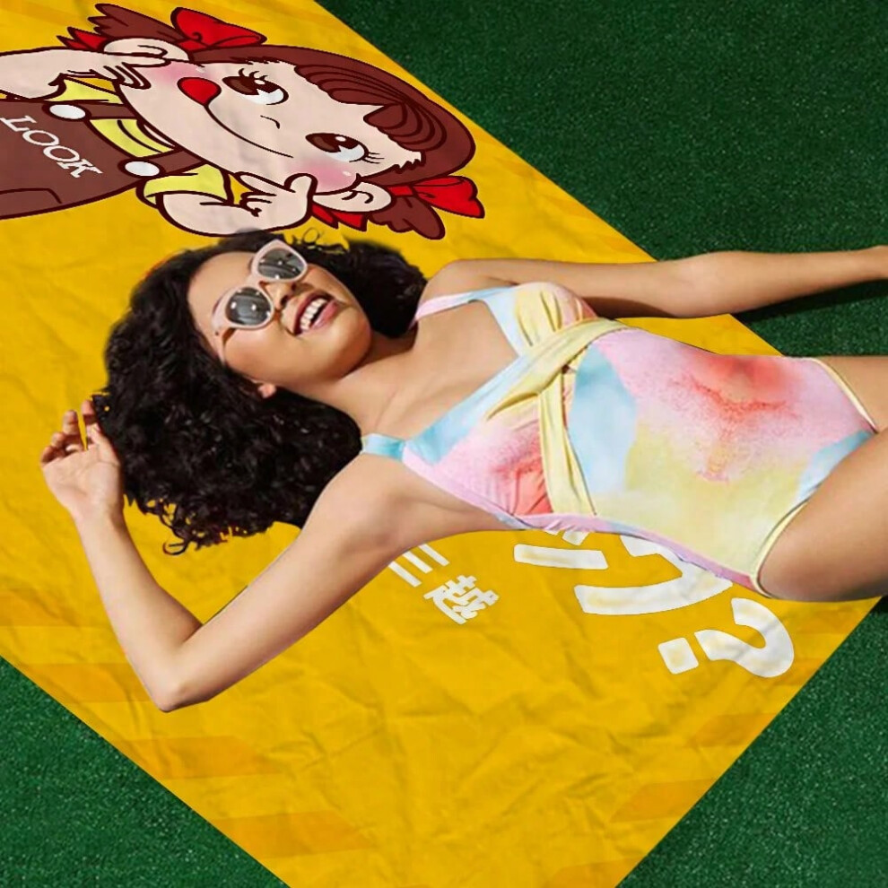 (z6, Polyester 80x160cm) Fujiya Milky Peko Chan Beach Towel Colorful Bath Towels For Girl Microfiber Quick Dry Custom Sand Free Beach Yoga Spa Gym Poo-image-OPC-PJNDHJZ-NEW