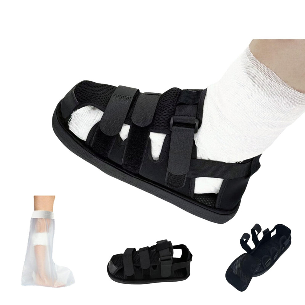 Post Op Shoe for Broken Foot, Adjustable Medical Walking Boots for Fractures, Closed Toe Orthopedic Rehabilitation Shoes, Sizes Available
