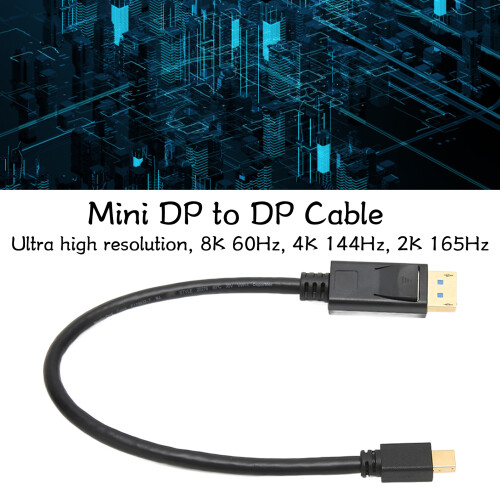 Cable Mini DP a DisplayPort 8K 32.4Gbps 30cm 2