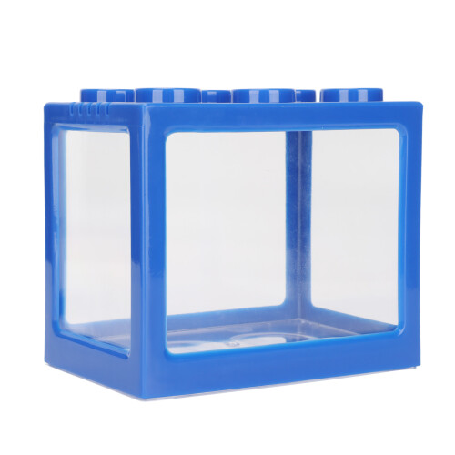Cascadable Blue Mini Betta Fish Tank for Desk & Office Decor 1
