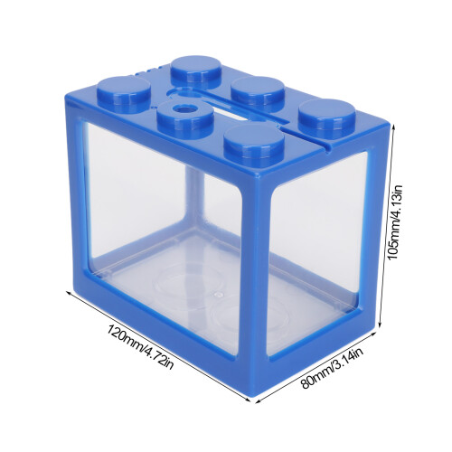 Cascadable Blue Mini Betta Fish Tank for Desk & Office Decor 2