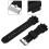 PU Leather Black Watch Strap Watchband Fits for 4