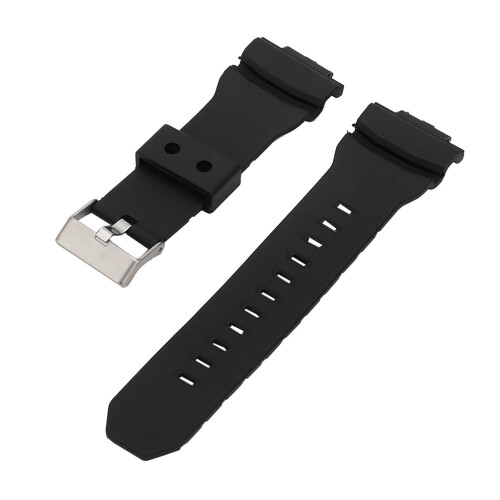 PU Leather Black Watch Strap Watchband Fits for 1