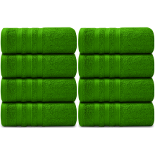 Pack of 8 Big Super Jumbo Bath Sheets 100x200 cm Premium Egyptian Cotton XL Bath Towels (Lime Green)