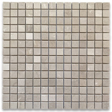 Crema Marfil Marble 3/4x3/4 Square Mosaic Tile Tumbled for Kitchen Bath Wall Floor Backsplash Shower Use (1 Sheet)