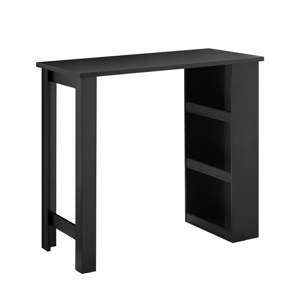 SoBuy FWT17-II-SCH Black Bar Table with Storage Shelves