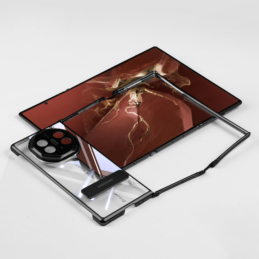 Clear Case With Built-In Kickstand, Transparent Pc Material, Ultra-Thin Shockproof Cover In For Huawei Mate Xt Black 6276012480299