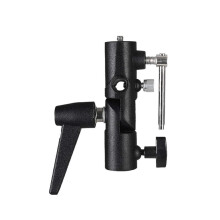 Photography Lighting Stand with Swivel Umbrella Holder, Adjustable Tripod Base, Compatible with Camera Flashlights