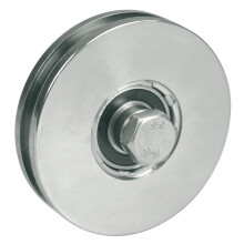 100mm Rundrillenrad mit 8mm Rille für Kabel mit Schraube und Mutter