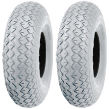 2.80/2.50-4 Pneus de scooter de mobilidade cinzentos Bloco pneumático sem marcação (Conjunto de 2)