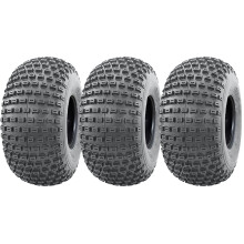 22x11.00-8 Knobby ATV Quad Remolque Neumáticos 4ply Wanda P322 Road Legal (Juego de 3)