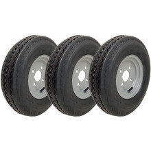 4.80/4.00-8 Ruedas de Remolque 6ply High Speed Road Legal 345kgs 4" PCD (Juego de 3)