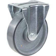 Rueda fija de 160 mm con poliuretano termoplástico gris conductor de la electricidad