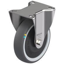 Rueda fija de 125 mm de acero inoxidable con termoplástico gris conductor de la electricidad