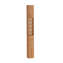 SoBuy Dulap Baie Îngust 20cm, Lemn Masiv, Rezistent Apa