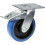 Parnells 125 mm Lenk-Bremsrolle mit blauem Elastikgummi auf Nylon-Mittelrad 1