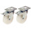 Parnells 2 - rodízios de nylon de 80 mm 3" polegadas - conjunto de rodízios giratórios com travão para serviço pesado 120 kg cada 1