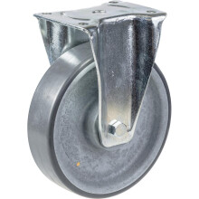 Rueda fija de 160 mm con poliuretano termoplástico gris conductor de la electricidad