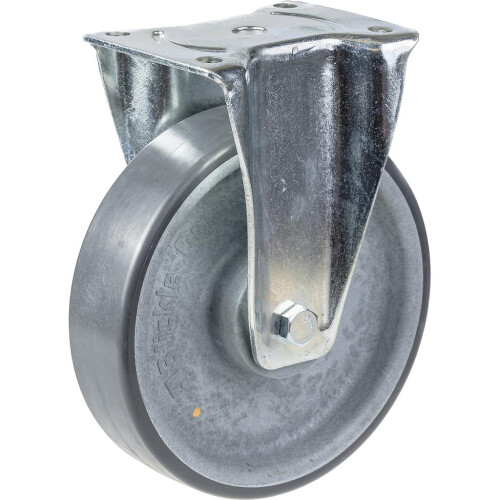 Parnells Roda fixa de 160 mm com poliuretano termoplástico cinzento condutor de eletricidade