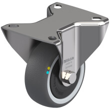 80-mm-Edelstahl-Starrrolle mit grauer, elektrisch leitfähiger Thermoplastik