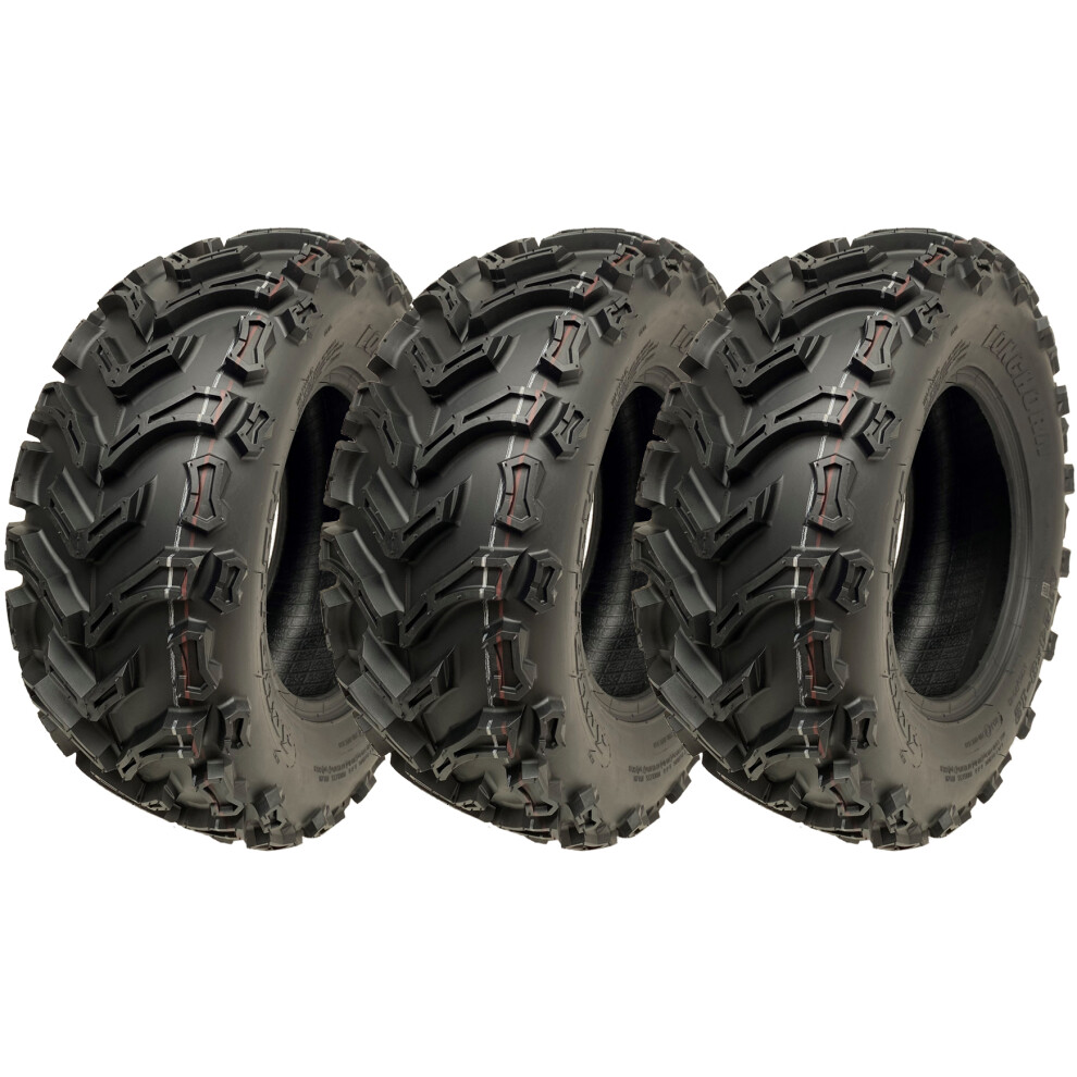 24X8.00-12 Quad Atv Tyres 6Ply Wanda P3128 E-Marked Road Legal 40J (Set Of 3) 5056116824707