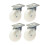 Parnells Rodízios de náilon de 4-125 mm e 5 "polegadas - conjunto de rodízios giratórios para serviços pesados de 170 kg cada 1